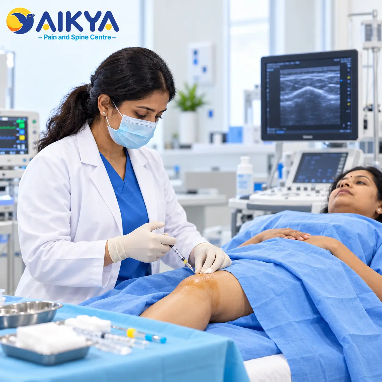 Prolotherapy injection into a spinal ligament to strengthen it and relieve back pain